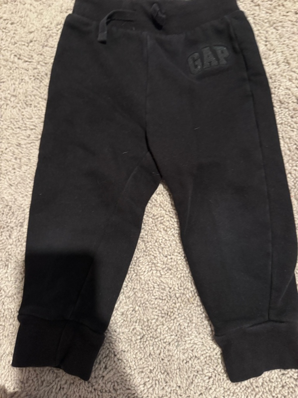 GAP Kids Black Jogger Sweatpants with Subtle Logo